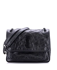 Pre-Owned Saint Laurent Baby Niki Chain Flap Bag Matelasse Chevron Leather