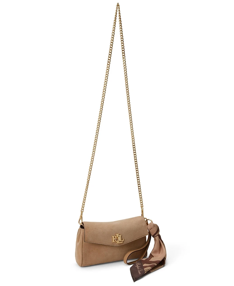 Lauren Ralph Scarf Trim Crossbody Handbag