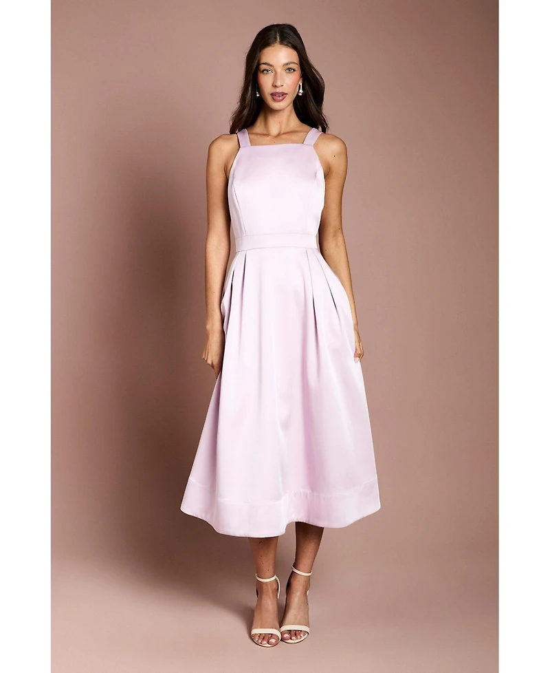 Coast Women's Fit and Flare Square Neck Midi Dress