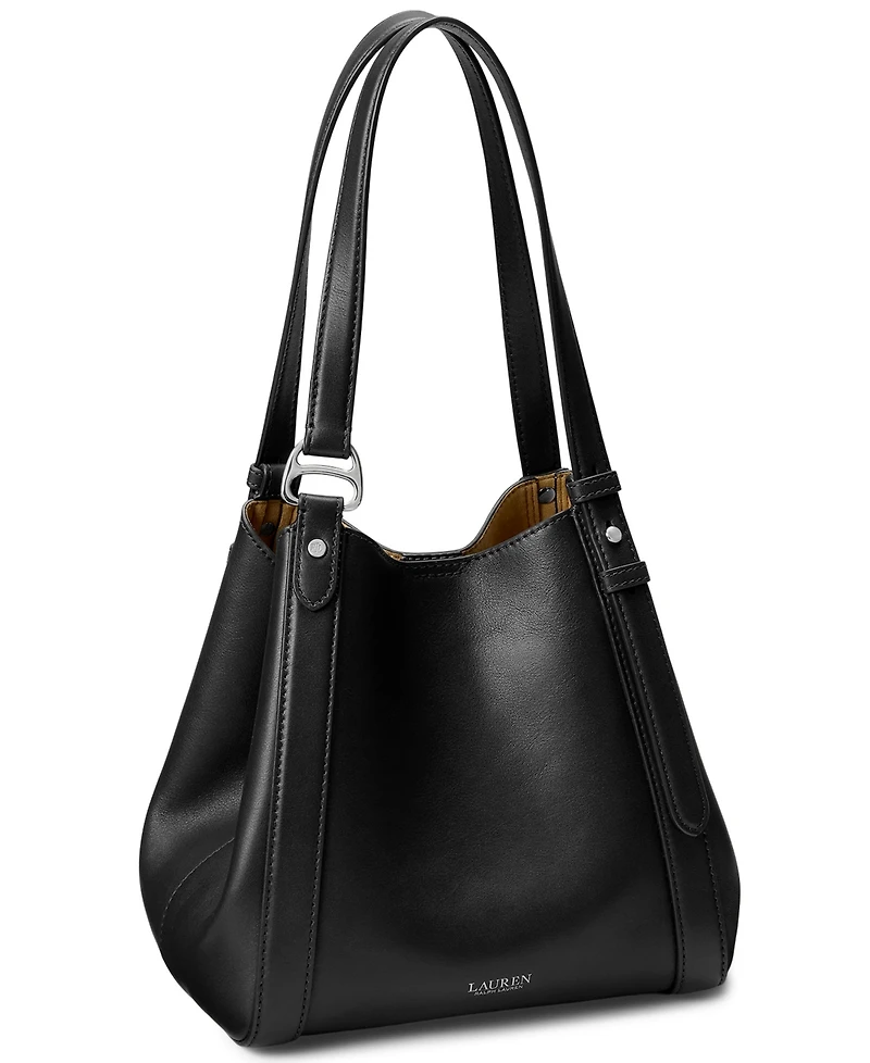 Lauren Ralph Tasha Large Leather Tote Handbag