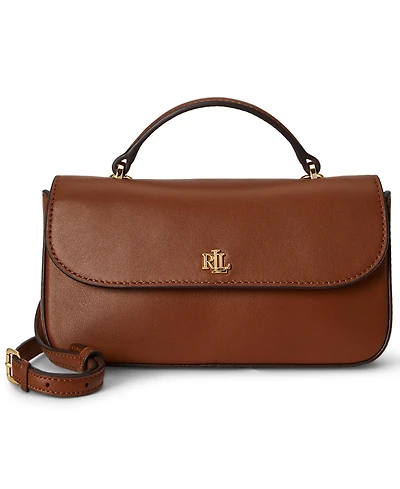 Lauren Ralph Lauren Marcy Small Smooth Leather Crossbody Handbag