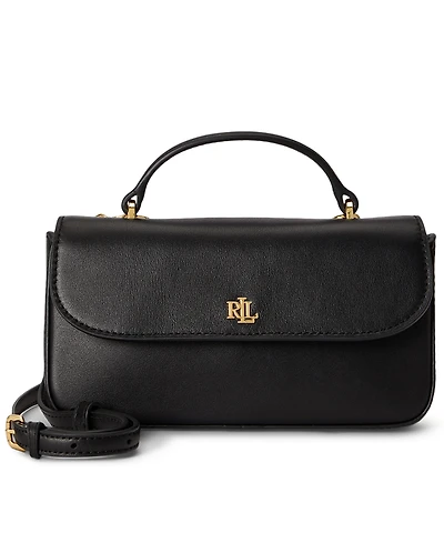 Lauren Ralph Marcy Small Smooth Leather Crossbody Handbag