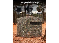 gaomon Hunting Blind, 2-3 People Hunting Tent, 58" 58" 66" H with 270degree(s) See Through Windows and Silent Magnetic Door