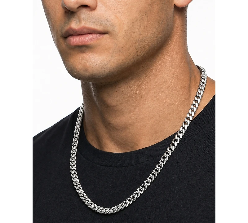 Quiksilver Men's Miami Platinum-Plated Cuban Chain Necklace