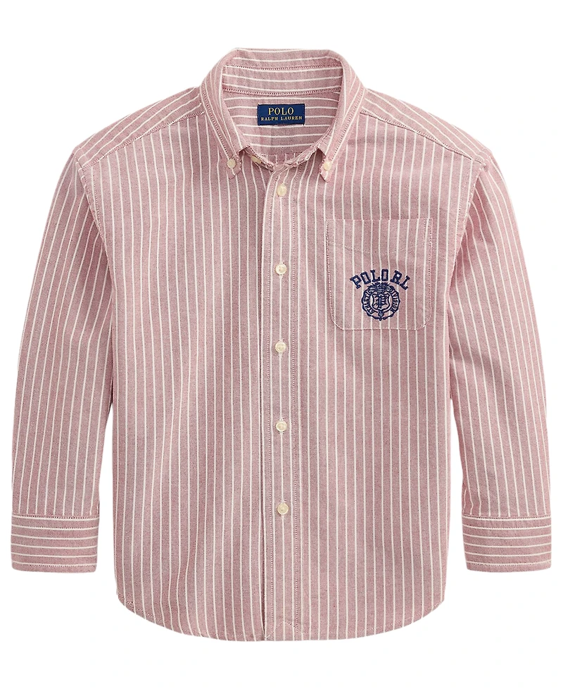 Polo Ralph Lauren Boys' 2T-7 Striped Cotton Oxford Shirt