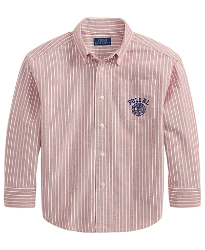 Polo Ralph Lauren Boys' 2T-7 Striped Cotton Oxford Shirt