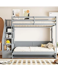 Streamdale Furniture Murphy Bed with Hydraulic Lift and Desk Design