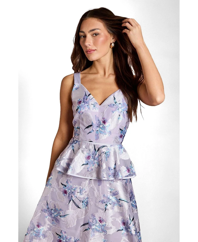 Coast Women's Satin Jacquard Midi Dress