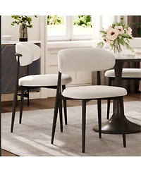 Streamdale Furniture Set of 2 Modern Upholstered Dining Chairs