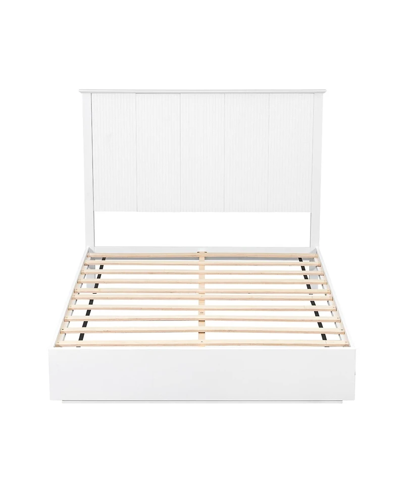 Streamdale Furniture Stylish Queen Size Solid Wood Bed Frame 600lbs Capacity