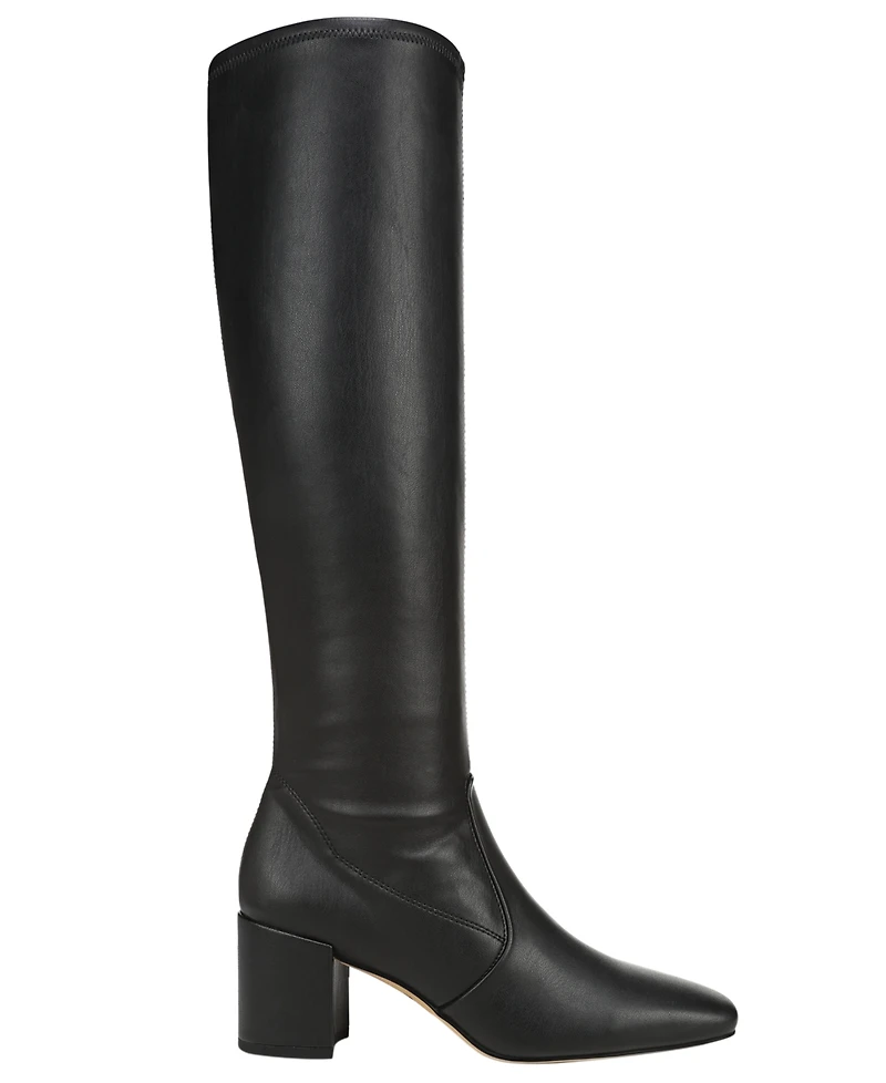 Franco Sarto Women's Flexa Blix Wide Calf Square Toe Zip Tall Boots