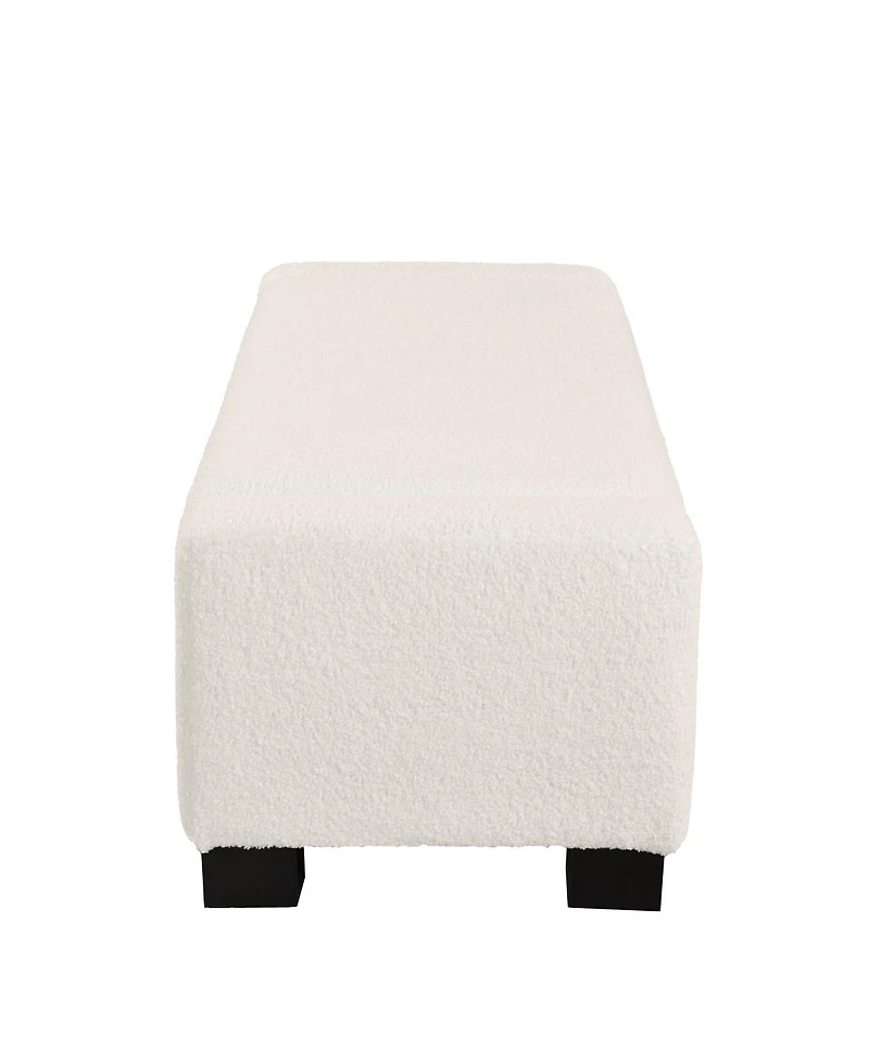 Streamdale Furniture 50'' Textured Fabric Rectangular Ottoman Bench with Hidden Storage