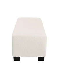 Streamdale Furniture 50'' Textured Fabric Rectangular Ottoman Bench with Hidden Storage