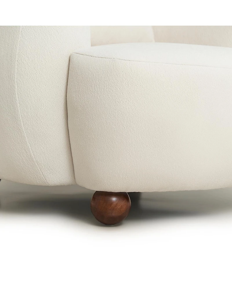 Streamdale Furniture Nordic Style 38'' Chenille Bucket Club Chair with Pillow