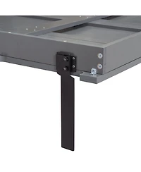Streamdale Furniture Queen Murphy Bed with Sofa Storage Led and Usb