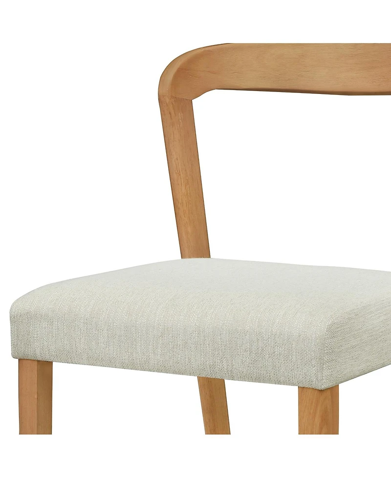 Streamdale Furniture Modern Upholstered Oak Dining Chairs - Set of 2