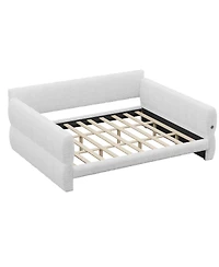 Streamdale Furniture King Size Upholstered Platform Bed with Usb