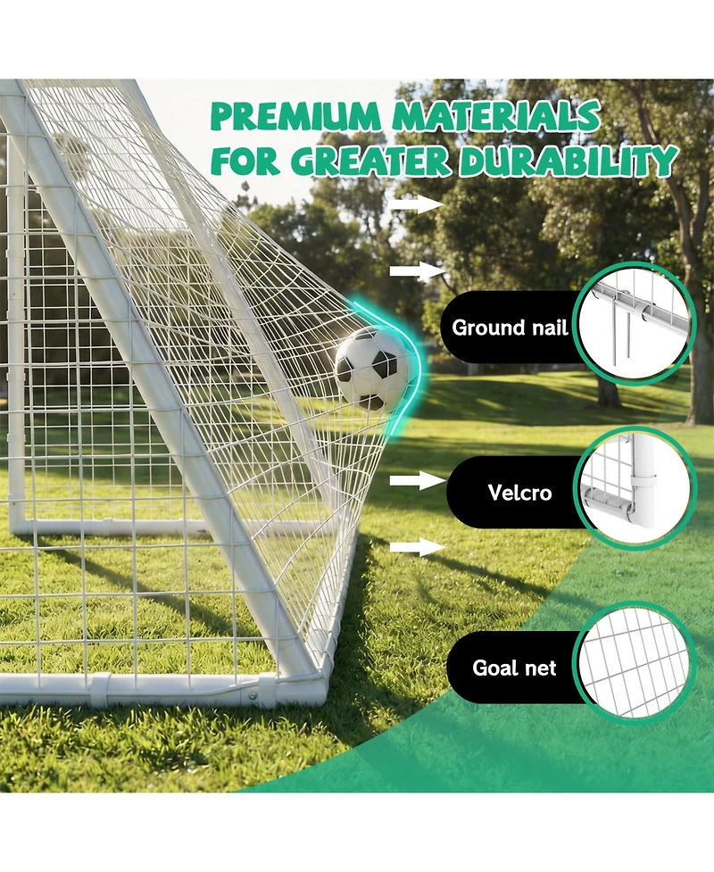 Zeny Soccer Goal for Backyard Kids Portable Net with High-Strength Nets