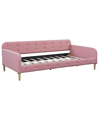 Streamdale Furniture Upholstered Daybed with 4 Support Legs Rubine