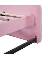 Streamdale Furniture Twin Size Upholstered Day Bed Frame With Pull in And Out Function