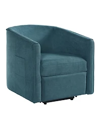 Streamdale Furniture Power Lift Barrel Recliner Chair with Footrest and Side Pocket