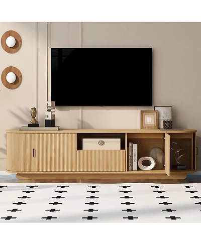 Streamdale Furniture 78.7'' Tv Stand with Sliding Storage Drawer and Open Shelves for 70''-75'' TVs