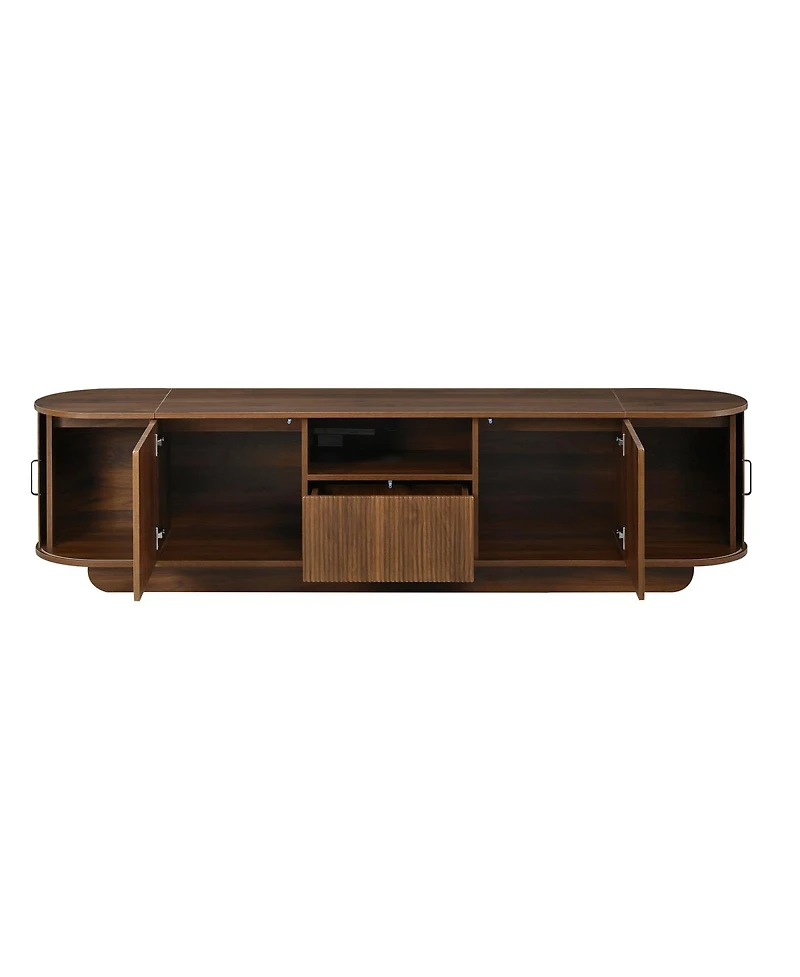 Streamdale Furniture Tv Stand with Sliding Storage Drawer and Open Shelves for 70''-75'' TVs