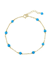 Effy Collection Turquoise (3.5mm) Bracelet in 14k Yellow Gold
