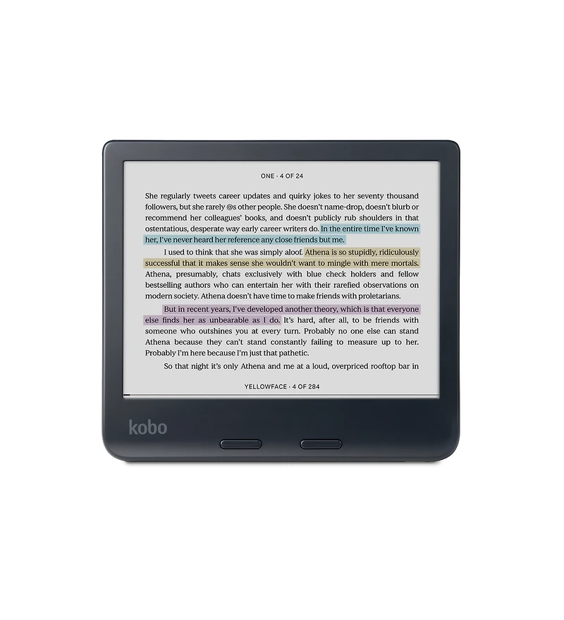 Kobo Libra 32GB Colour eReader with Clear Case and Ac Bundle