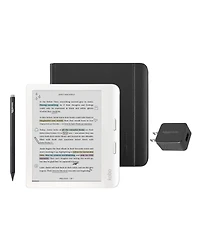 Kobo Libra 32GB Colour eReader with Notebook SleepCover Case, Stylus and Ac Bundle