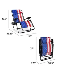Aofar Zero Gravity Chair Folding Lounge Recliner Cup Holder Tray.