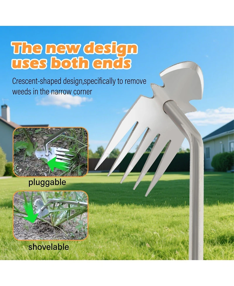 Xdovet Weed Remover Tool Garden Weeding Portable Rubber Handle