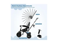 Slickblue Foldable 7-in-1 Baby Tricycle Stroller with Adjustable Canopy