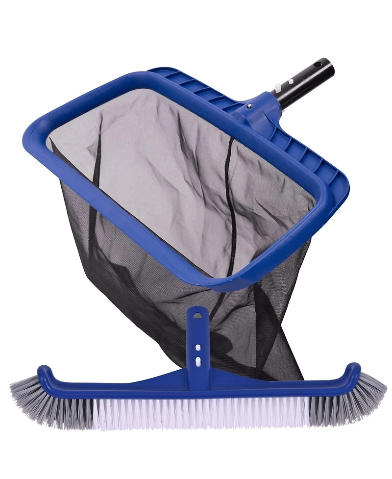 Xdovet Pool Skimmer Net Brush Kit Heavy Duty Frame Professional Head Inground Above Ground