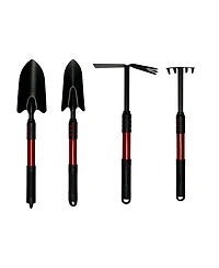 Xdovet Garden Tool Set 4-Piece Non-Slip Trowel Transplanter Cultivator Rake