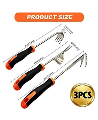 Xdovet Weed Puller Tool 3-Piece Garden Weeder Set