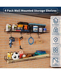 Xdovet Wall Mounted Metal Storage Shelves Rack