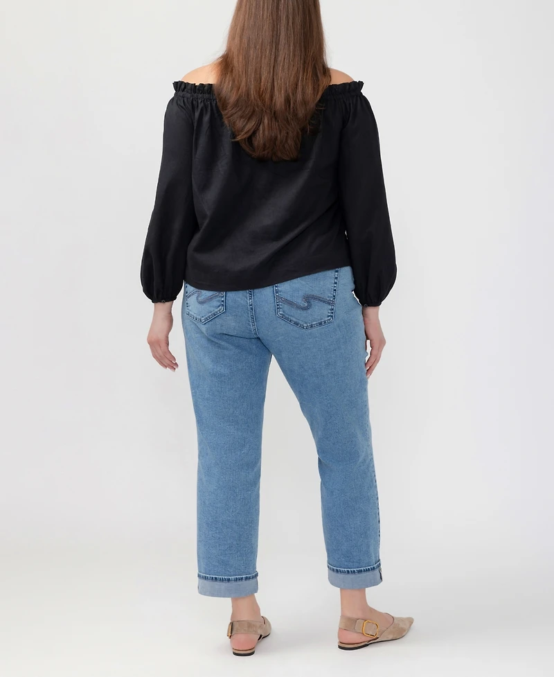 Silver Jeans Co. Plus Size Avery High-Rise Straight Jeans