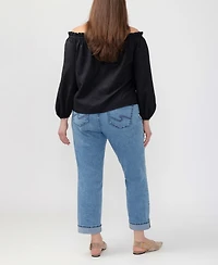 Silver Jeans Co. Plus Size Avery High-Rise Straight Jeans