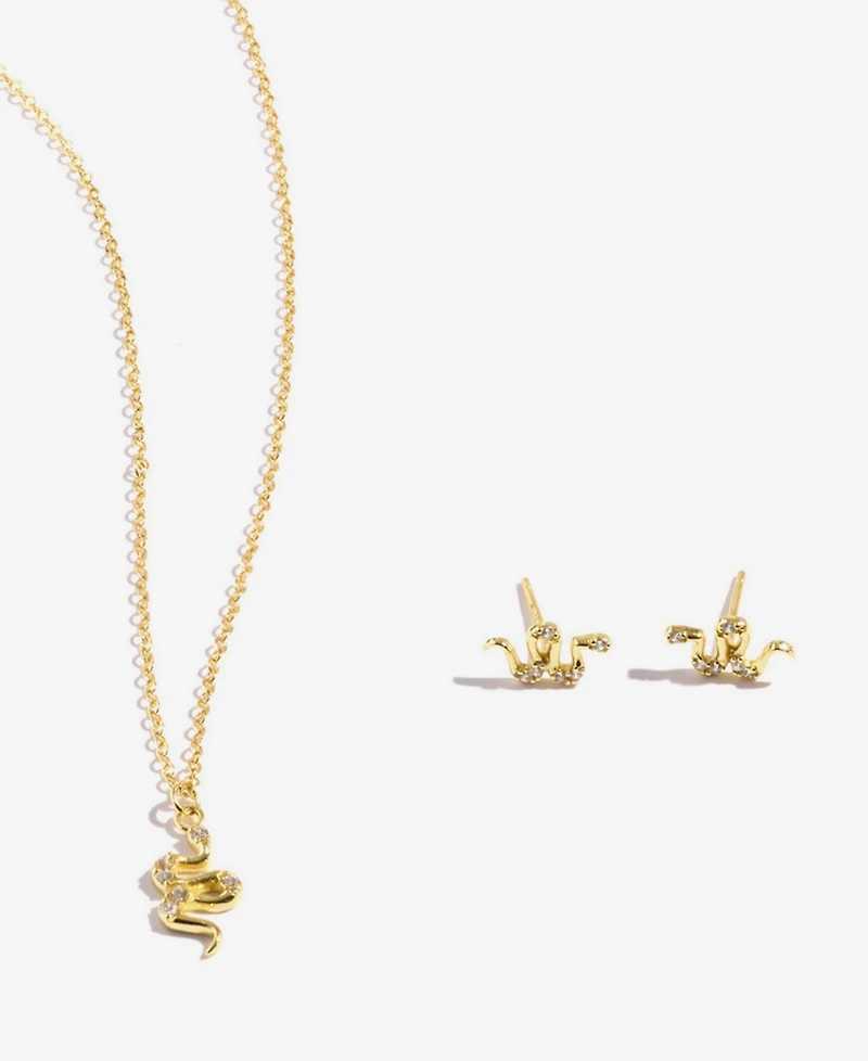 Macy's Cubic Zirconia Snake Pendant Necklace