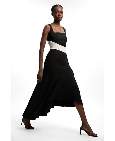 Karen Millen Women's Strappy Asymmetric Maxi Dress