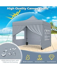 Gouun 10 x 10 Ft Pop Up Canopy Tent with 4 Removable Sidewalls