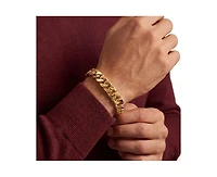 Rachel Glauber Timeless Men's 14K Gold Plated Curb Link Chain Bracelet