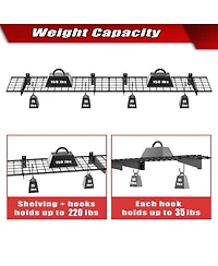 Xdovet Floating Shelves Wall Mounted Storage Rack Heavy Duty 2 Pack