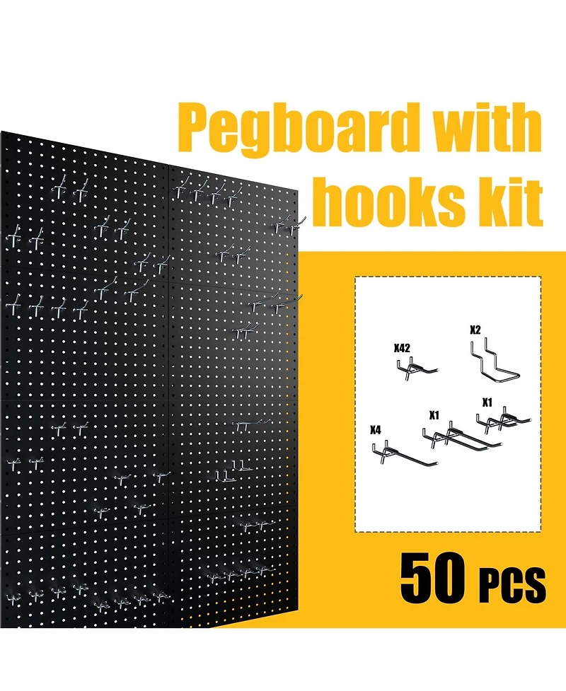 Xdovet Pegd Metal Pegboard Panels Wall Organizer Heavy Duty