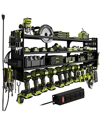 Xdovet Drill Holder Wall Mount Pegboard Metal Rack Power Strip