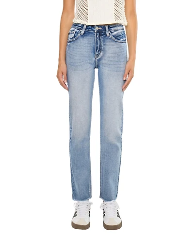 KanCan Women's Sadie High Rise Straight Jeans