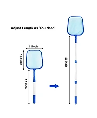 Xdovet Pool Skimmer Net Telescopic Pole Fine Mesh Leaf