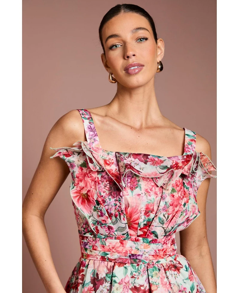 Coast Women's Ruffled Square Neck Peplum Blouse
