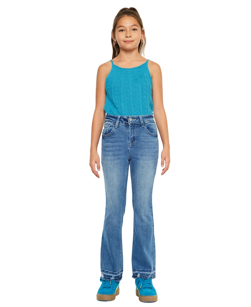 KanCan Big Girls Bibi High Rise Crop Bootcut Jeans